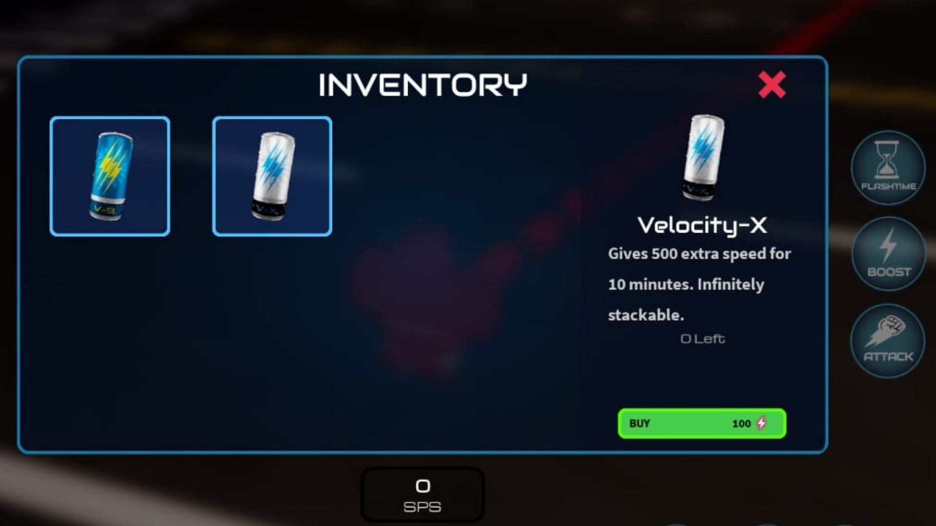 Velocity-X gives extra speed for certain minutes (Image via Roblox)